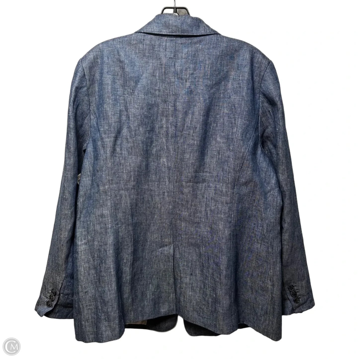 Linen Blazer By Talbots In Blue, Size: 16