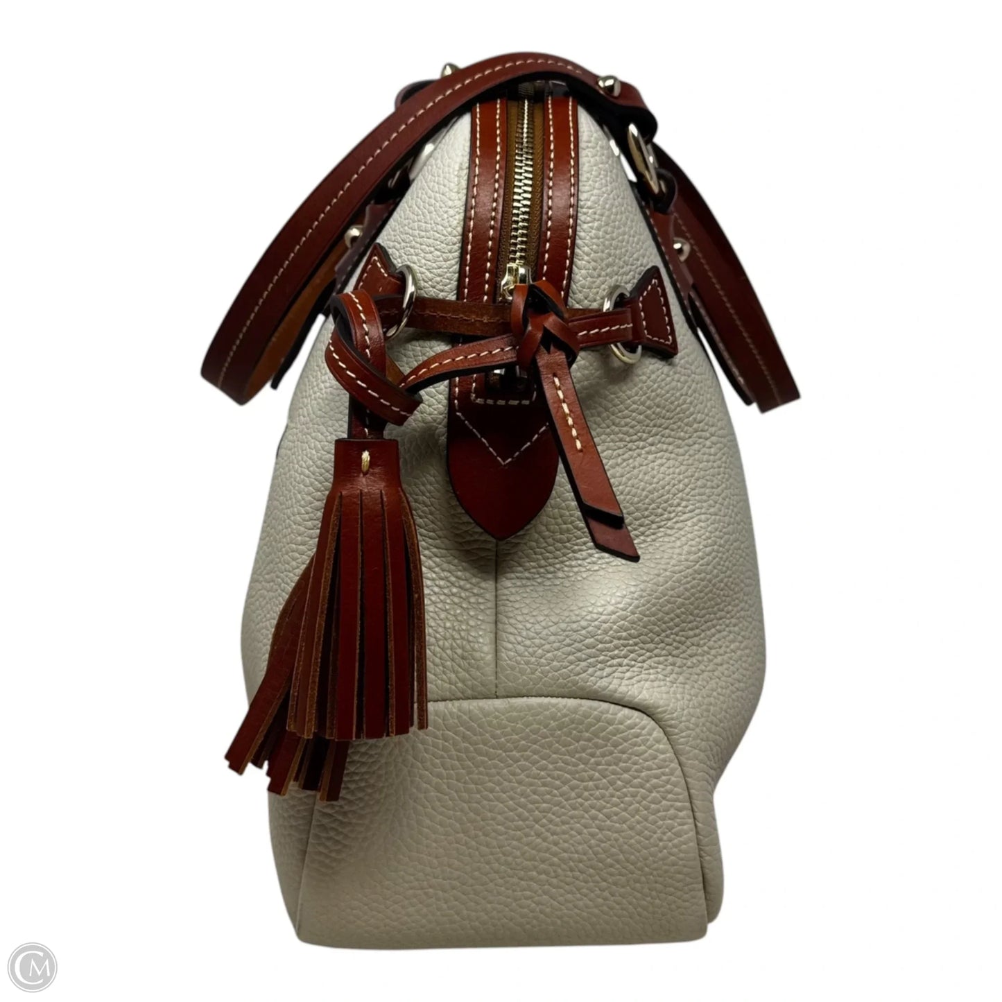 Domed Florentine Leather Satchel Designer By Dooney And Bourke, Size: Large