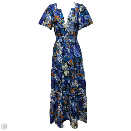 The Somerset Maxi Dress By Anthropologie In Blue Multi-colored, Size: S