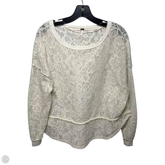 Top Long Sleeve By Free People In Cream, Size: Xs