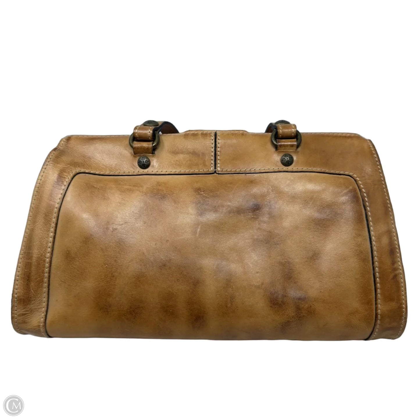 Vintage Leather Satchel Designer By Patricia Nash, Size: Medium