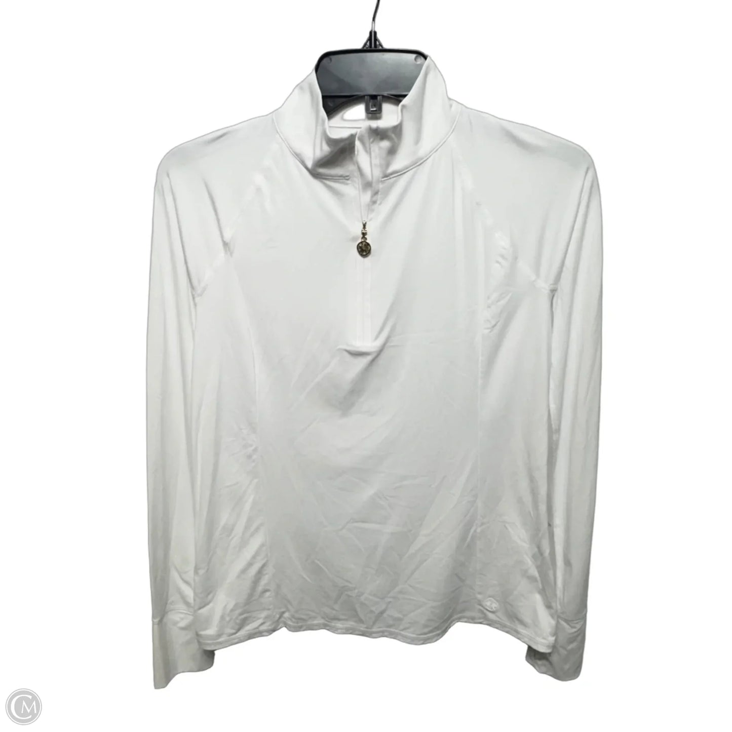 Marion Half-Zip Sunguard Top Designer By Luxletic Lilly Pulitzer In White, Size: XS