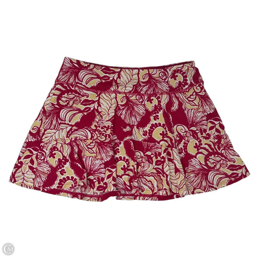 Athletic Skort Designer By Luxletic Lilly Pulitzer In Red & Tan, Size: Xs