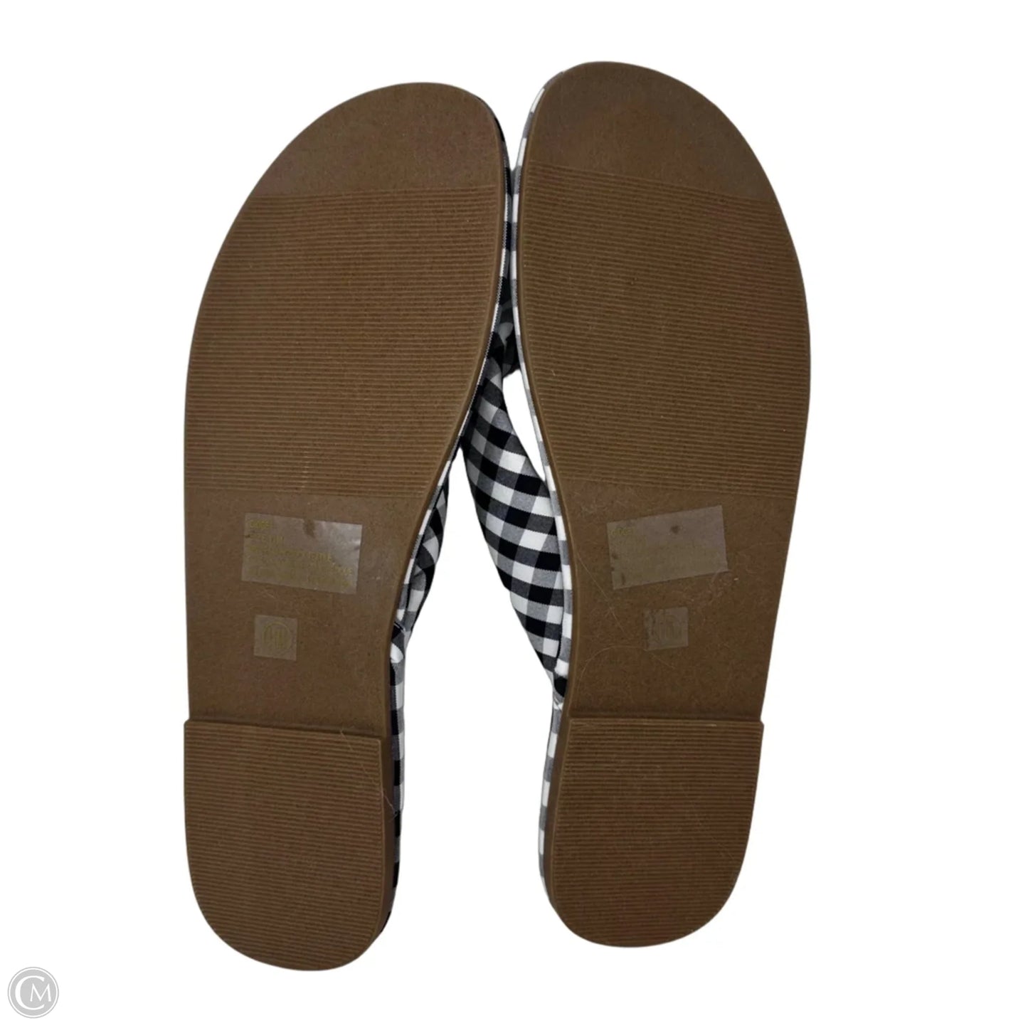 Gidget Flip Flops Sandals By Matisse In Gingham, Size: 11