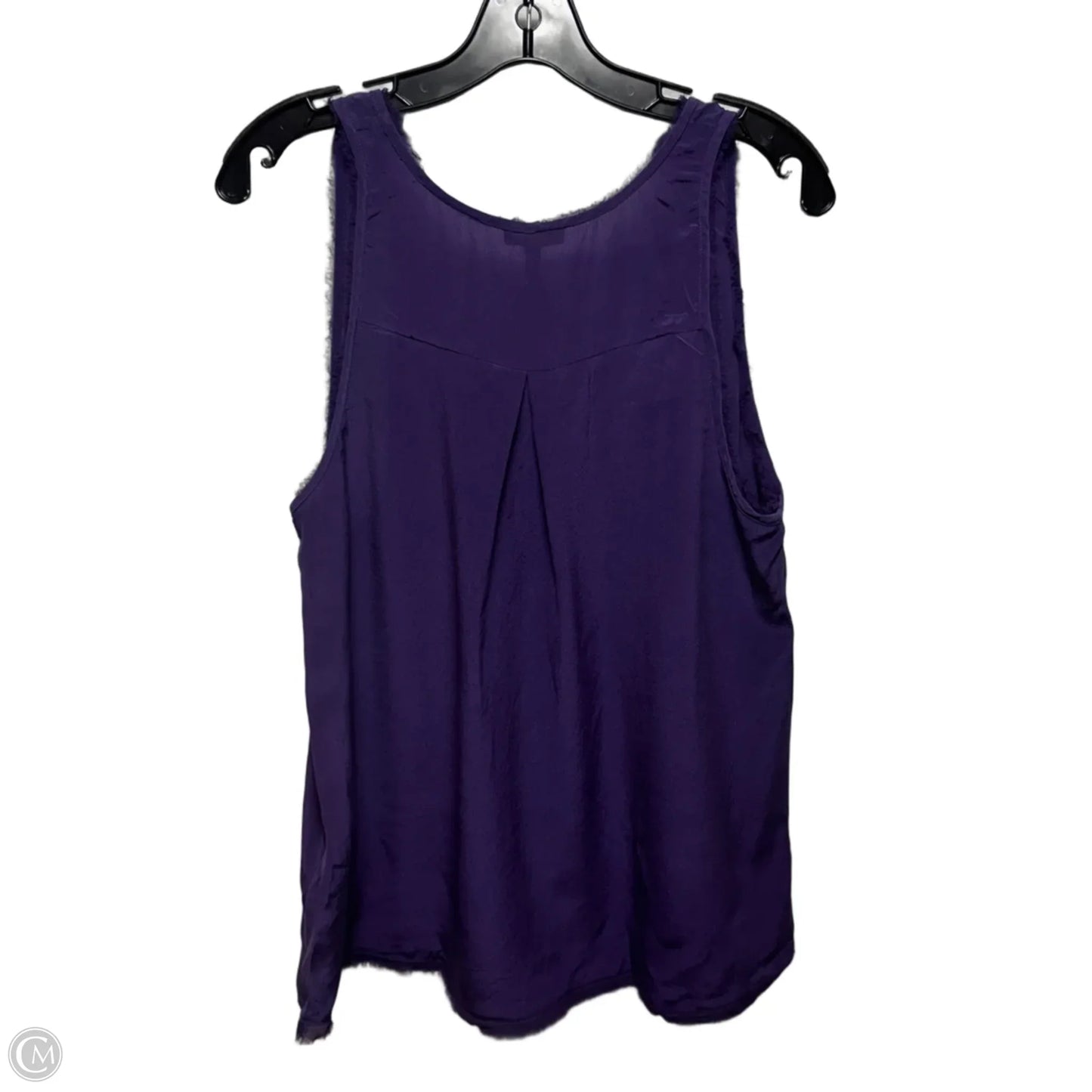 Kenji Silk Raw Hem Tank Top Sleeveless By Joie In Purple, Size: L