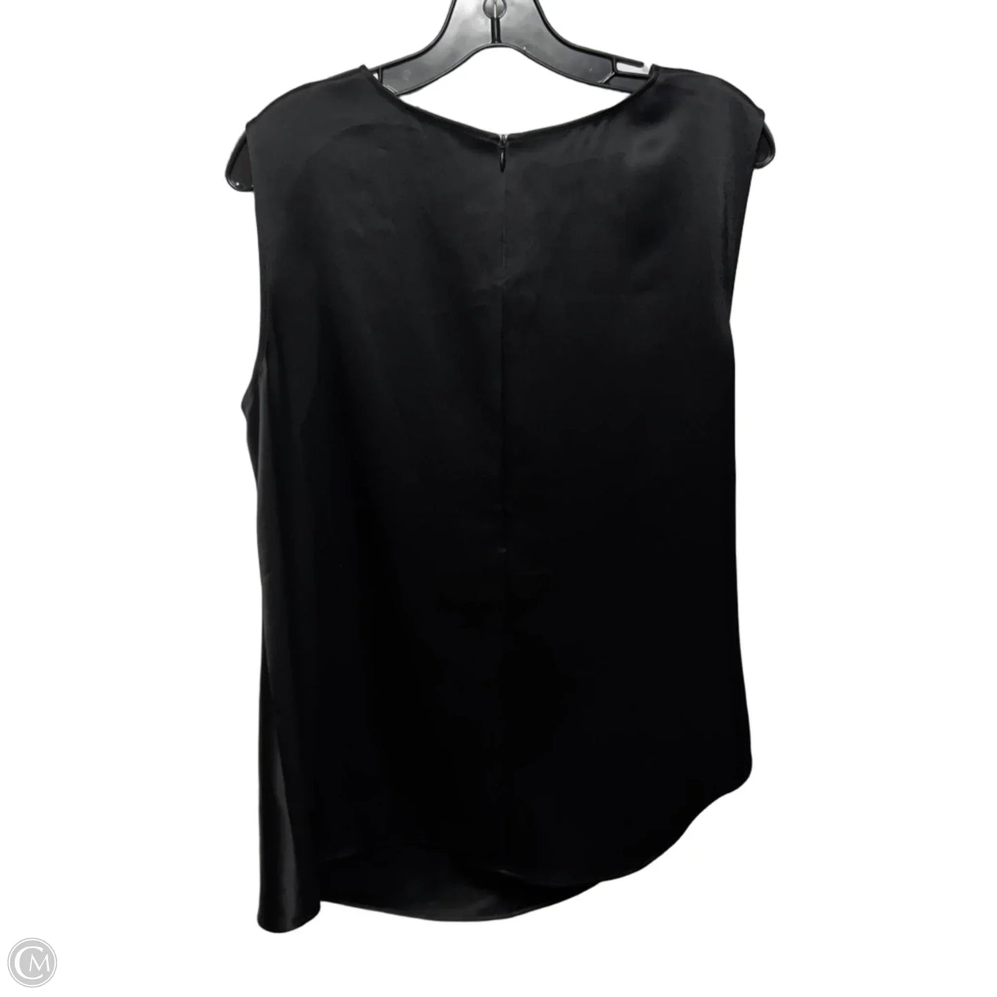 Asymmetrical Draped Top Sleeveless Luxury Designer By St John Collection In Black, Size: L