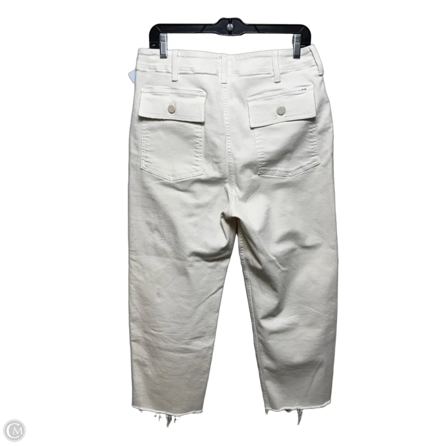Patch Pocket Private Ankle Fray By Mother In White, Size: 8 (29)