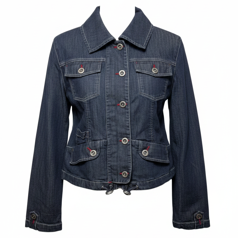 Jacket Denim By Chicos In Blue Denim, Size: M