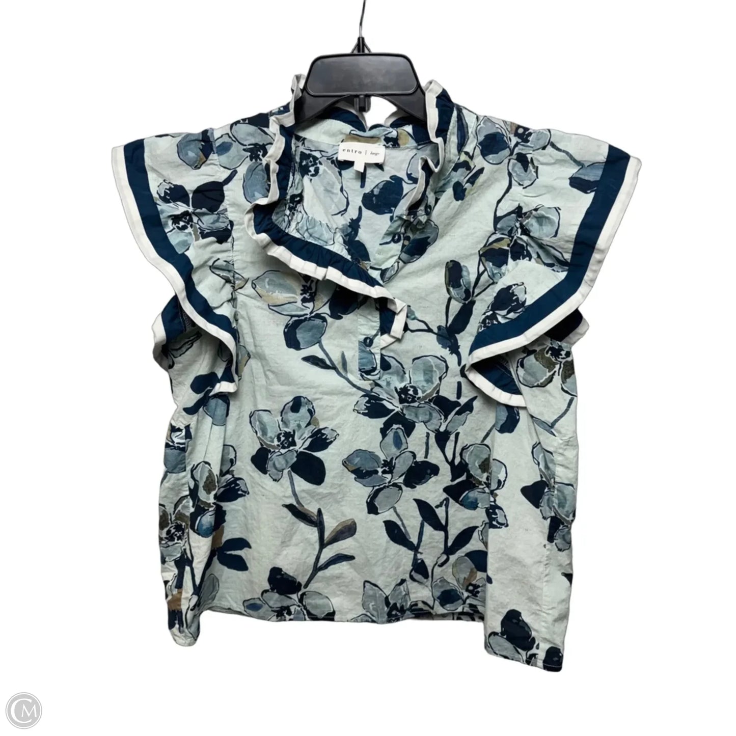 Top Short Sleeve By Entro In Floral Print, Size: L