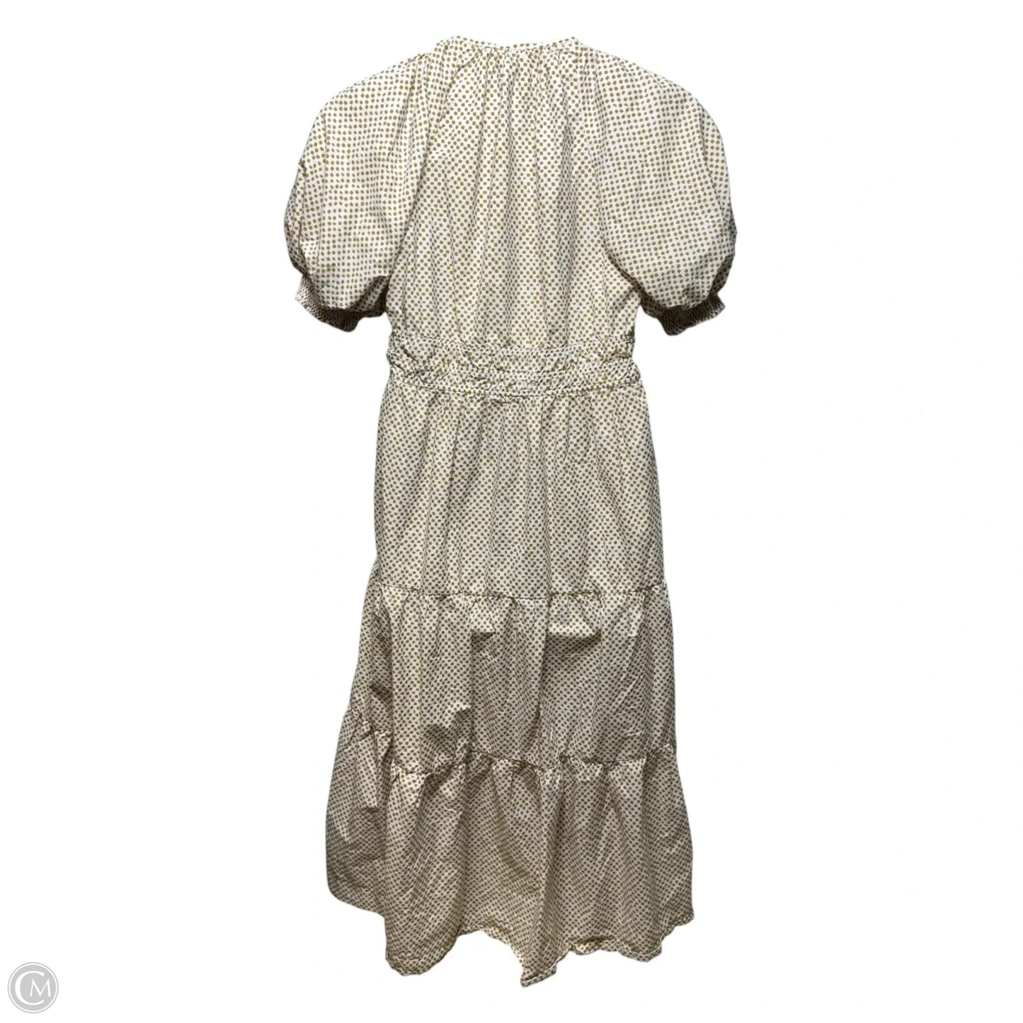 The Somerset Maxi Dress Puff Sleeve Edition By Anthropologie In Gold & Tan, Size: L