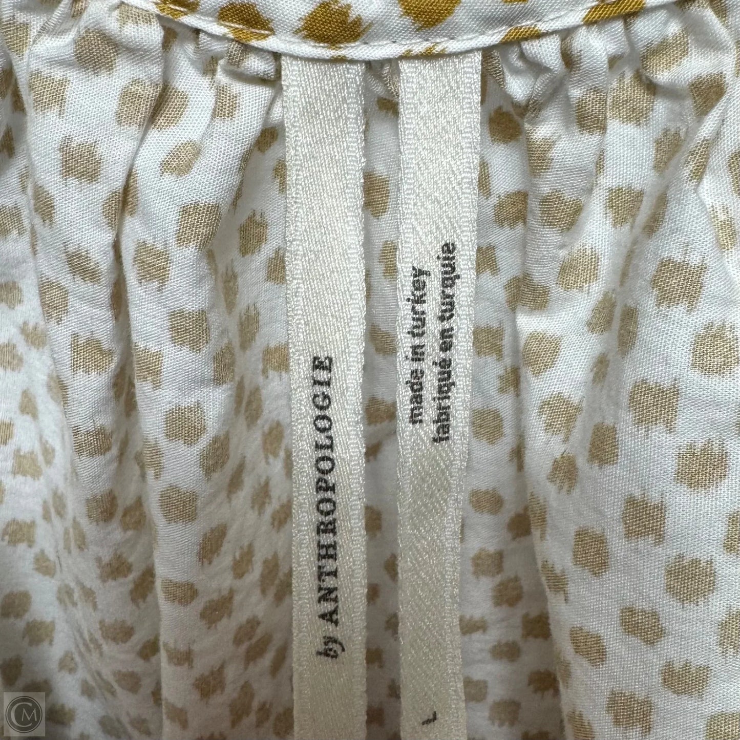 The Somerset Maxi Dress Puff Sleeve Edition By Anthropologie In Gold & Tan, Size: L