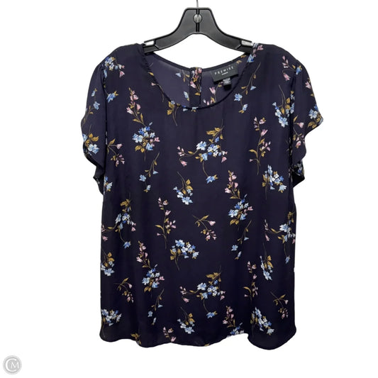 Top Short Sleeve By Premise In Floral Print, Size: 3x