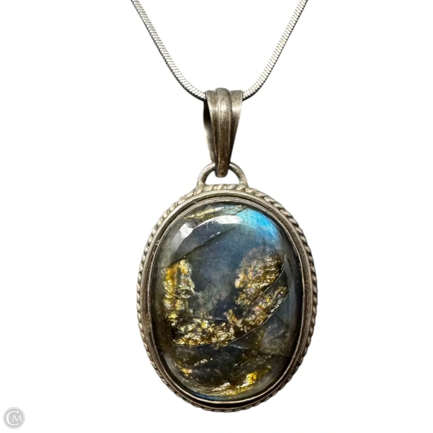 Labradorite Necklace Sterling Silver