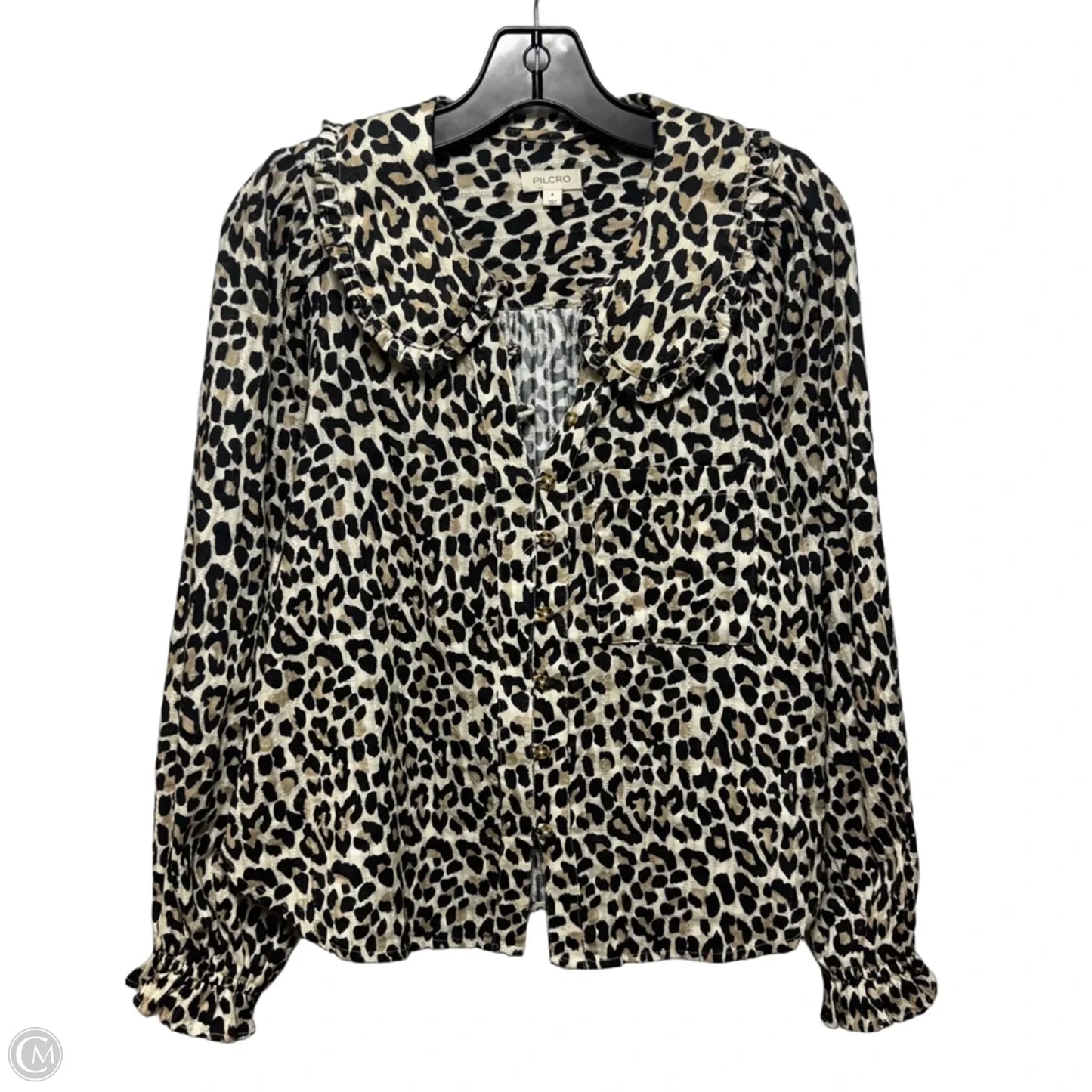 Top Long Sleeve By Pilcro In Animal Print, Size: S