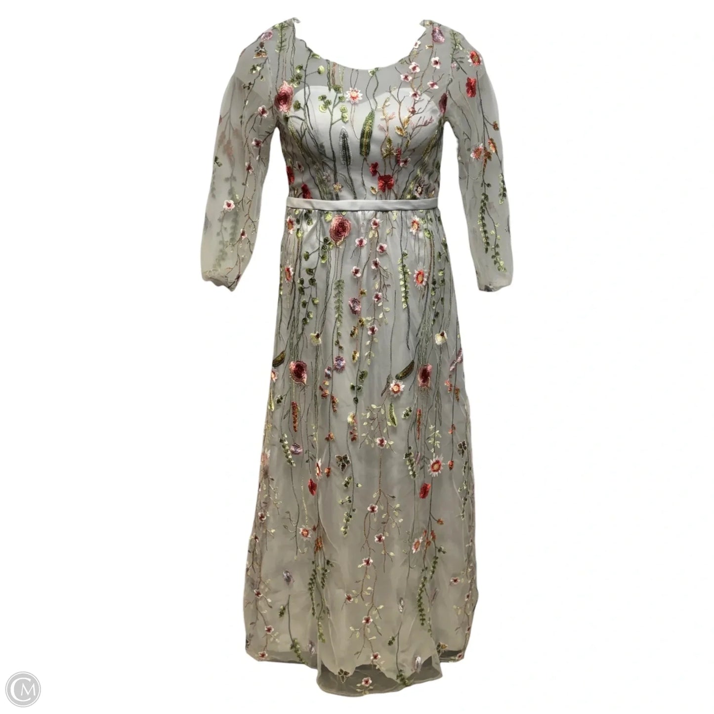 Embroidered Mesh Dress Casual Maxi Unbranded In Floral Print, Size: 8 (estimated)