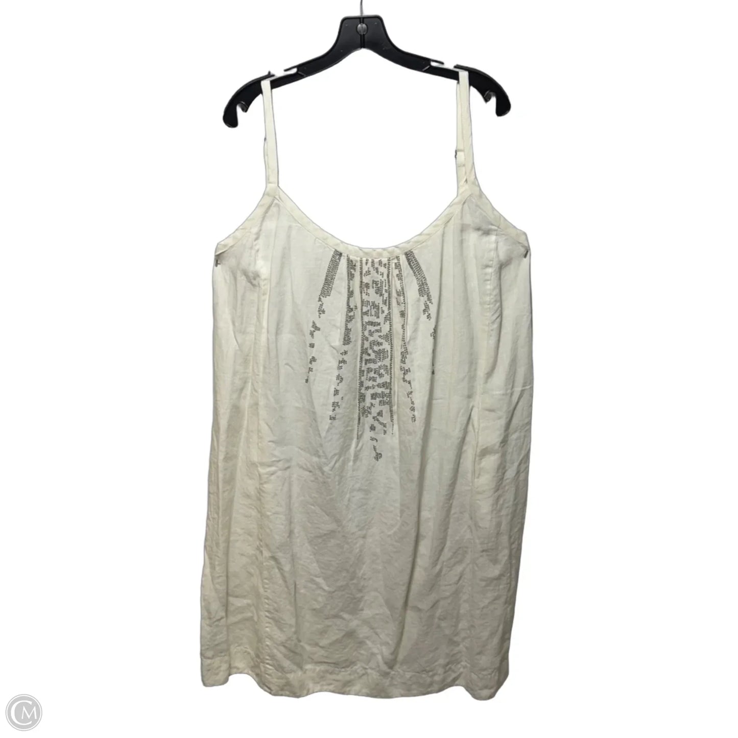 Linen Dress Casual Short By Eileen Fisher In Cream, Size: 2x