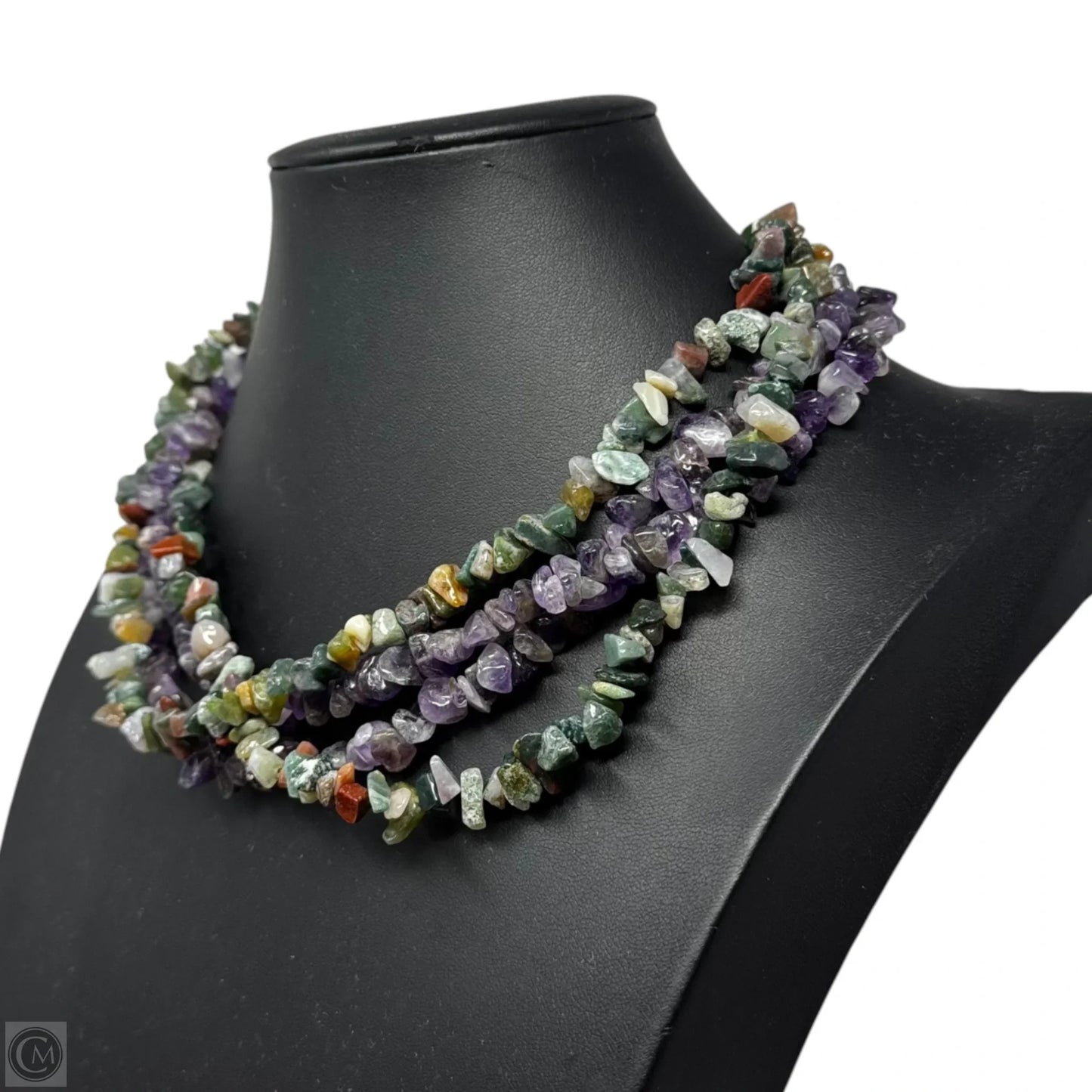 Amethyst & Green Quartz Chip Layered Necklace