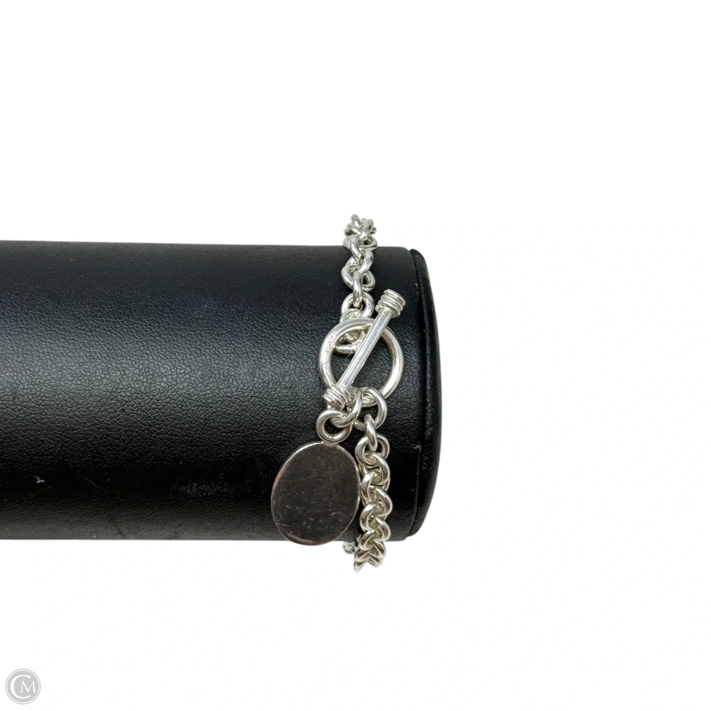 Vintage Mexican Sterling Silver Cable Chain Toggle Clasp Bracelet