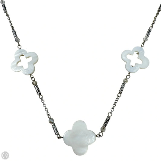 Mother of Pearl Clover Station Necklace By Brighton
