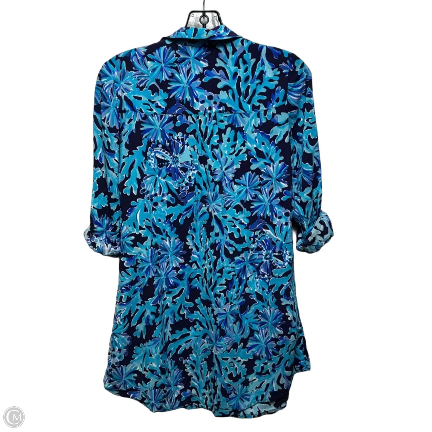 Natalie Tunic Designer By Lilly Pulitzer In Blue & Grey, Size: XXS