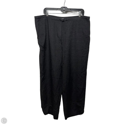 Silk Pants Lounge By Due Per Due Collection In Black, Size: 16