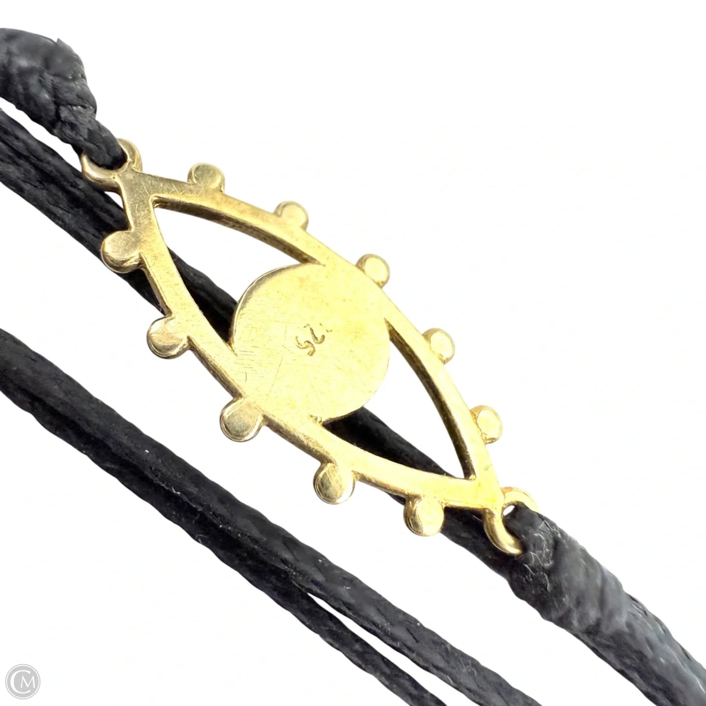 Multistrand Cord Bracelet With Sterling Silver Clasp & Evil Eye Charm