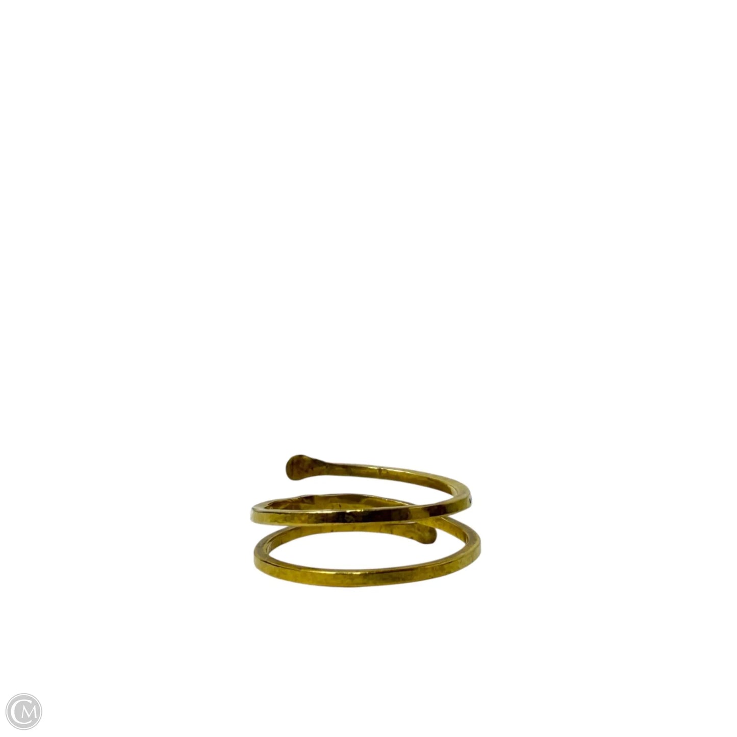 Hammered Gold Tone Bypass Ring