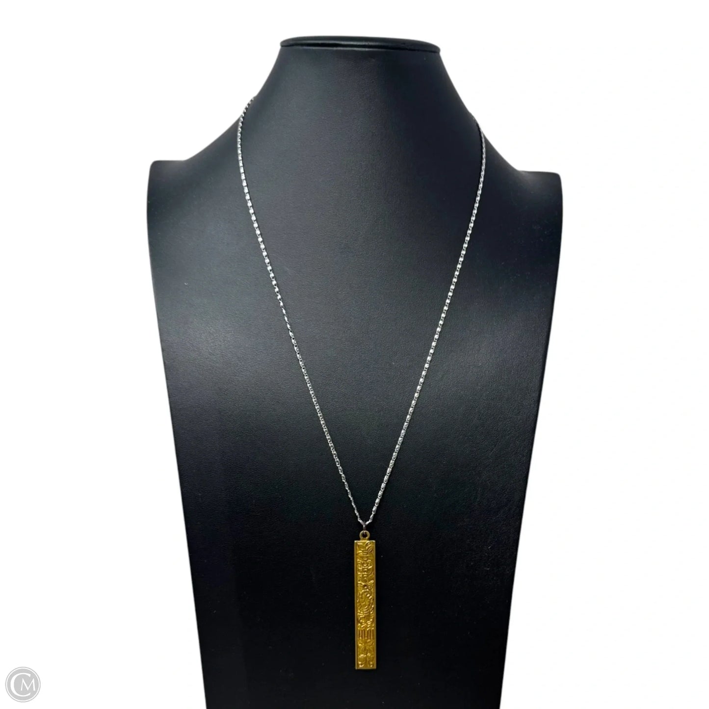 Scorpio Gold Tone Engraved Pendant Necklace