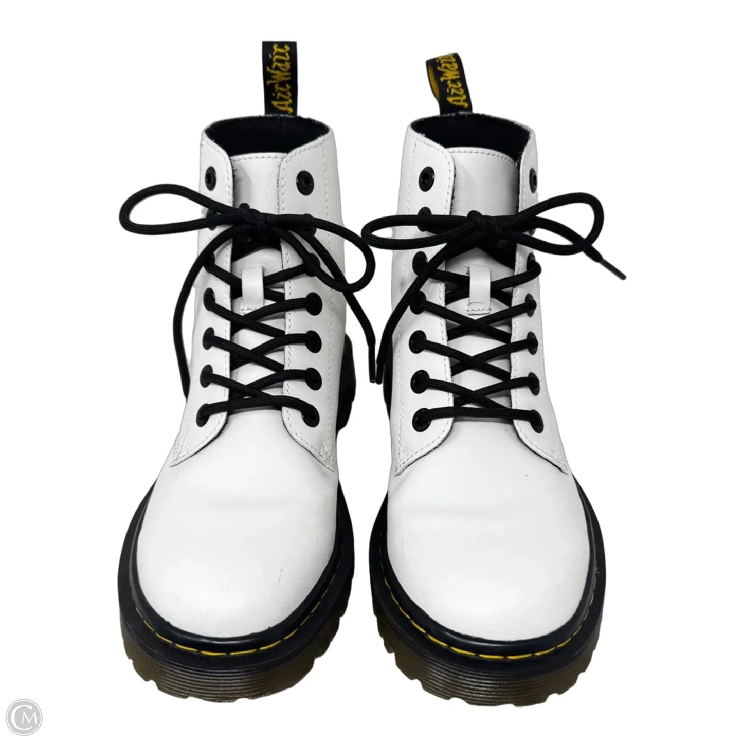Luana Boots Combat By Dr Martens In White, Size: 8