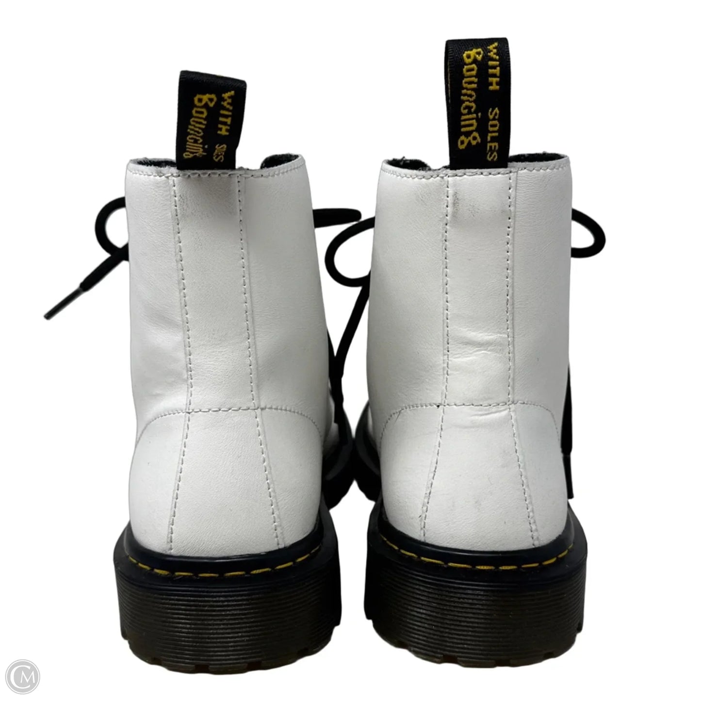 Luana Boots Combat By Dr Martens In White, Size: 8