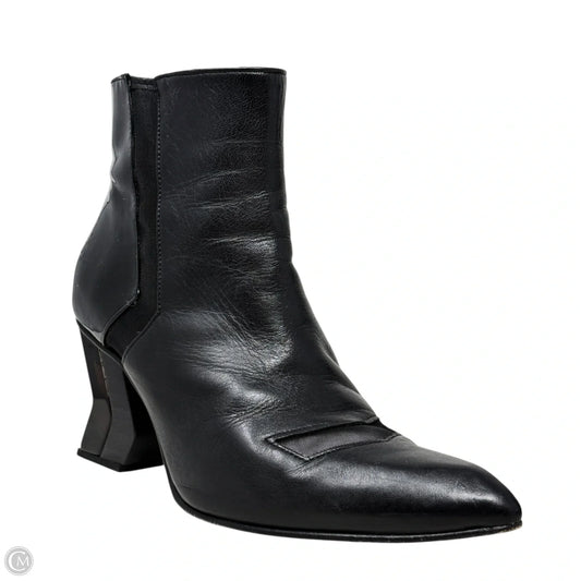 Slash Angular Ankle Boots By John Fluvog In Black, Size: 8