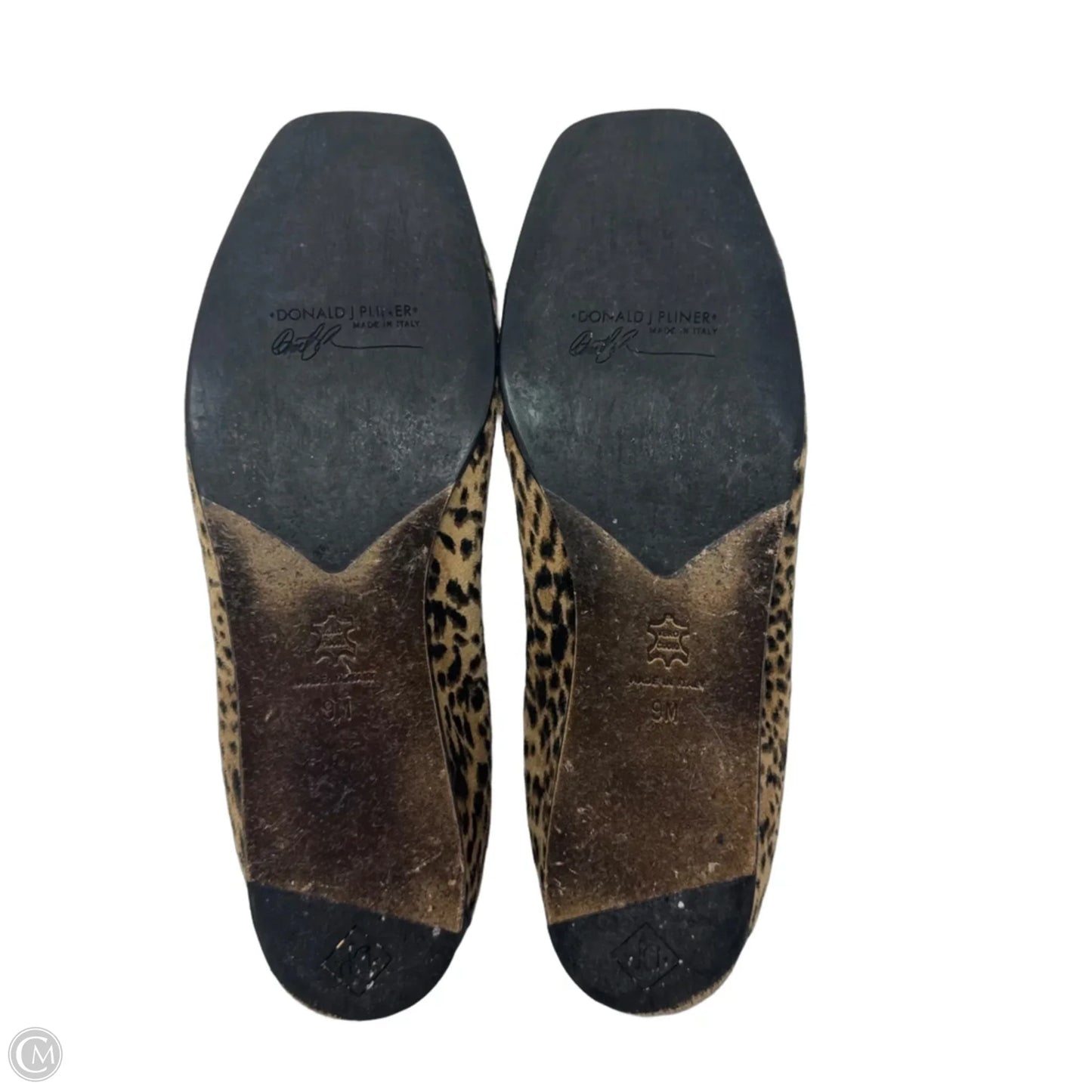 Arlie Ballet Flats Suede By Donald Pliner In Animal Print, Size: 9