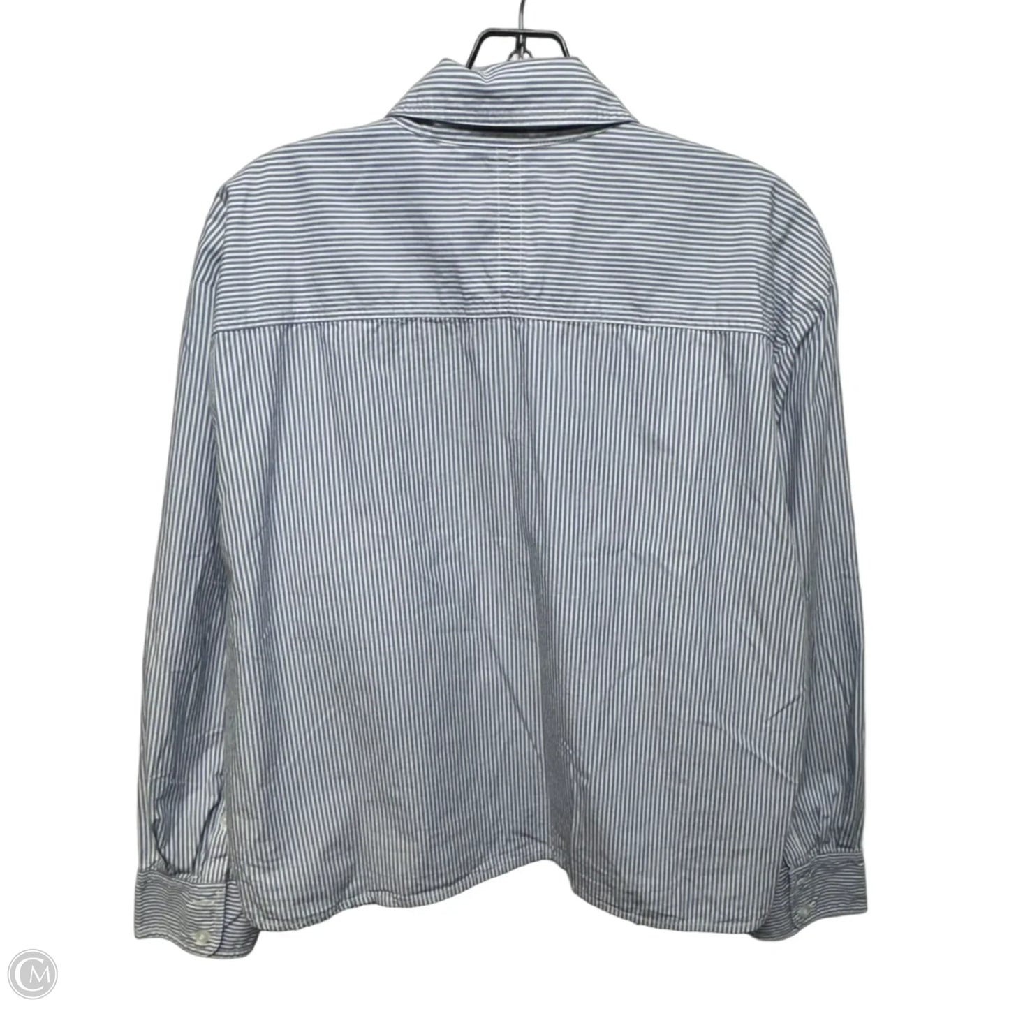 Top Long Sleeve By Quince In Striped Pattern, Size: M