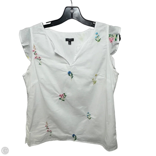 Top Sleeveless By Talbots In Floral Print, Size: Mp