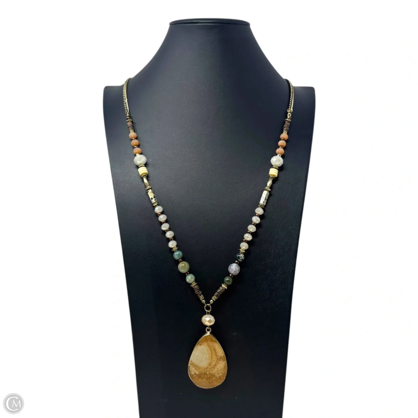 Stone Pendant Beaded Necklace