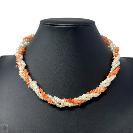 Faux Pearl Twist Collar Necklace