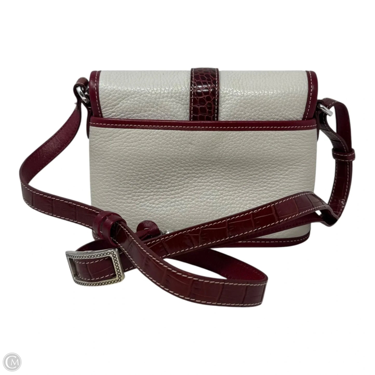 Vintage Croc Trim Crossbody Leather By Brighton, Size: Small