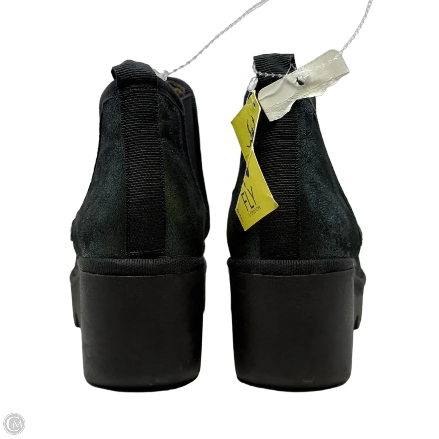 Byne Wedge Chelsea Boots By Fly London In Green, Size: 7.5