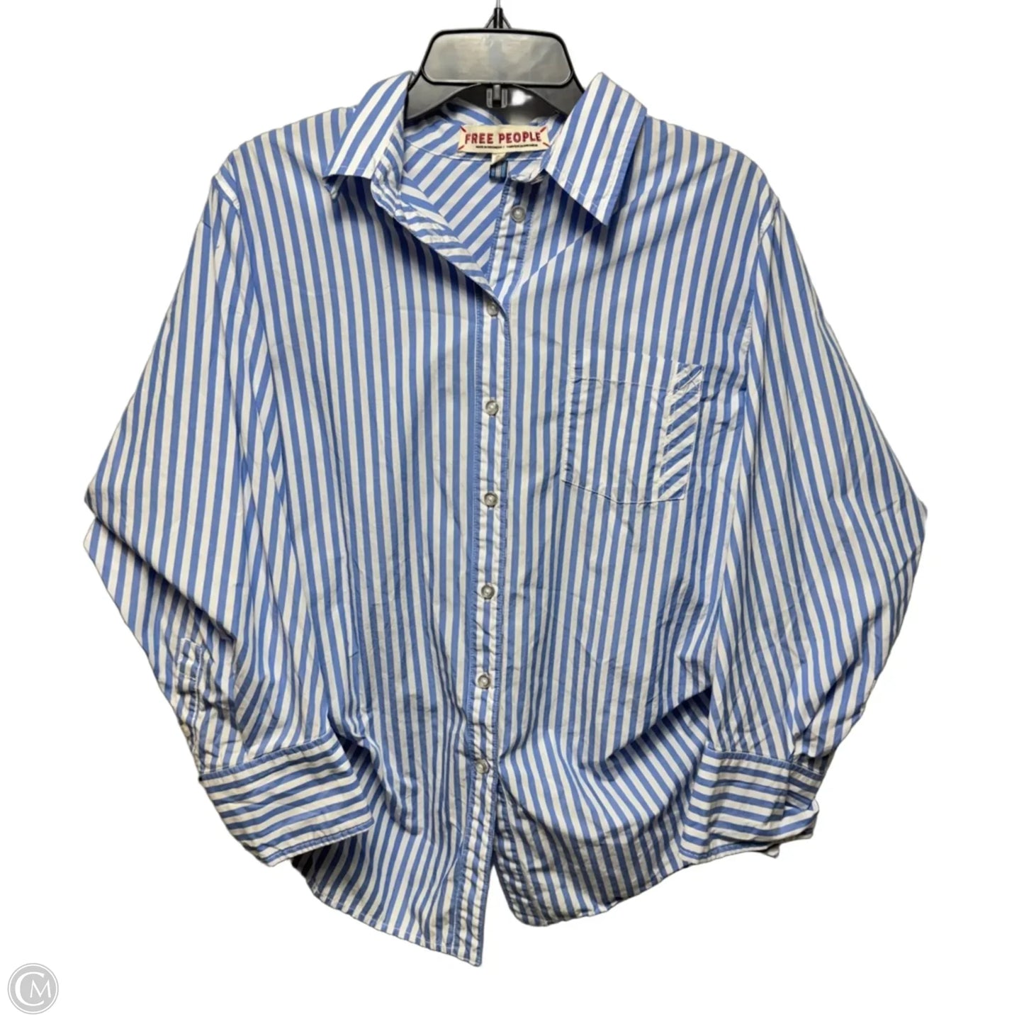 Top Long Sleeve By Free People In Striped Pattern, Size: Xs