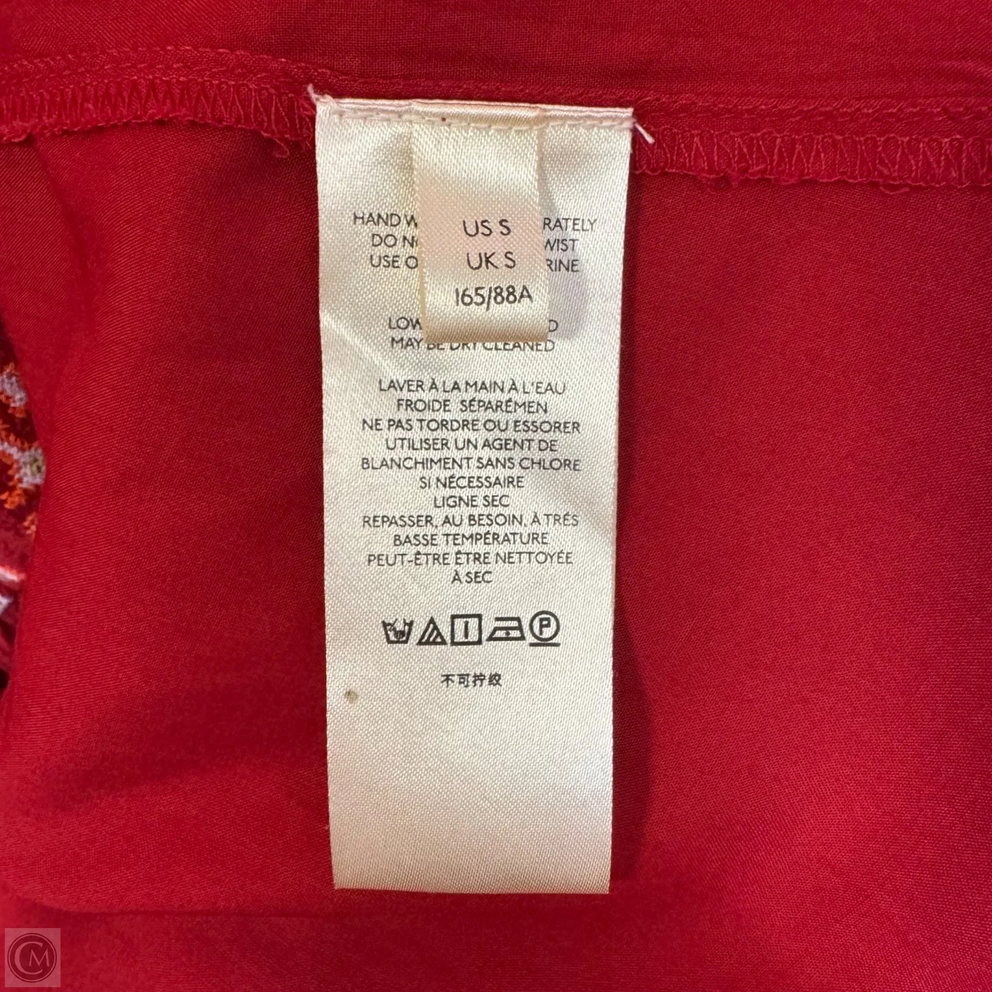 Niamh Embroidered Tunic Dress By Anthropologie In Red & Yellow, Size: S