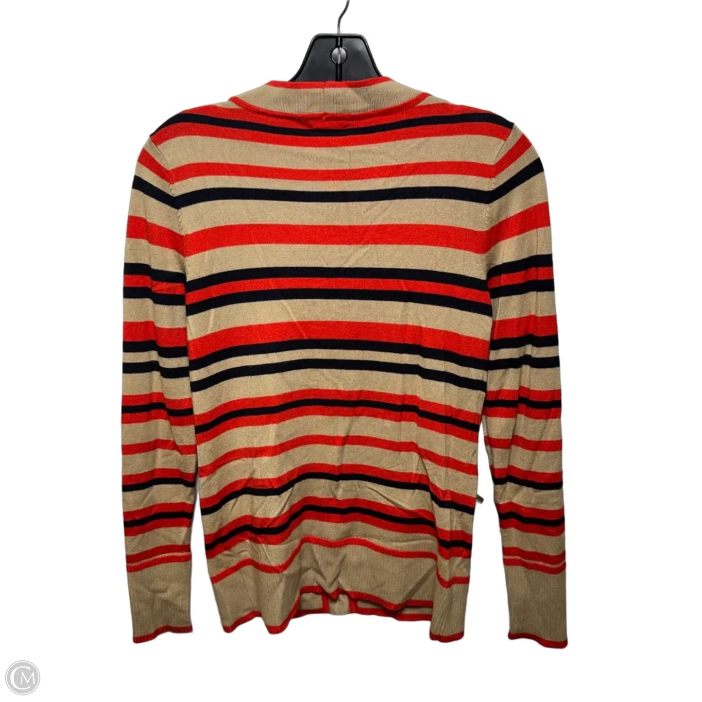 Sweater Cardigan By Cache In Striped Pattern, Size: XS