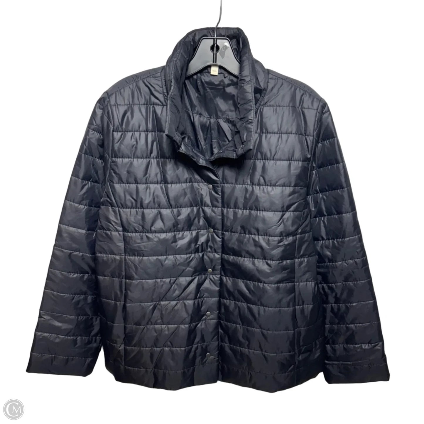 Jacket Puffer & Quilted By Eileen Fisher In Black, Size: M
