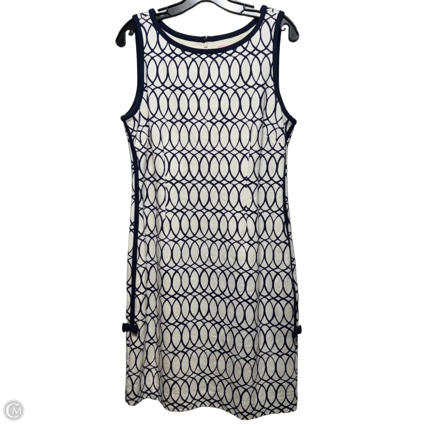 Francesca Dress Designer By Lilly Pulitzer In Tickle the Ivories Navy & White, Size: L
