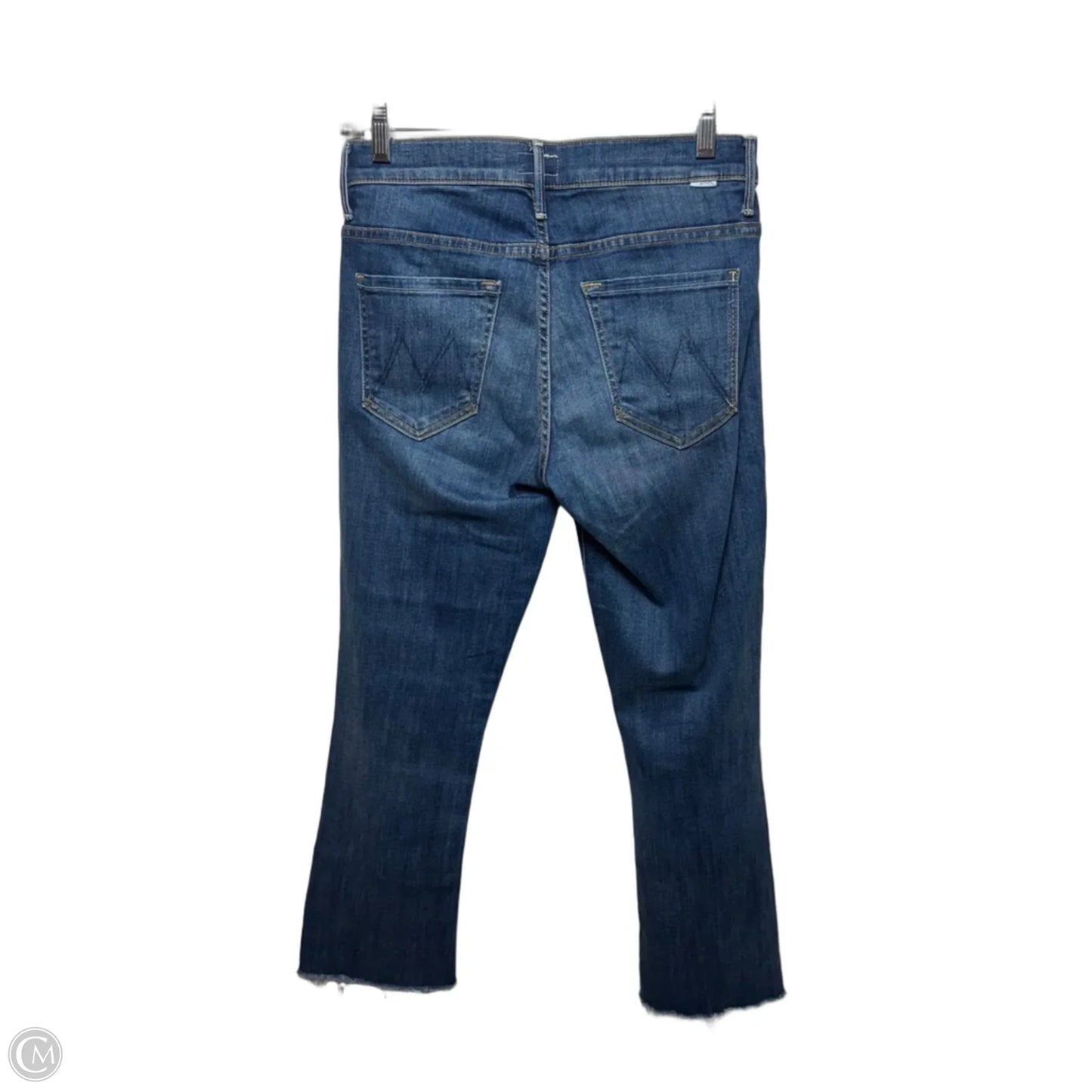 Insider Crop Step Fray Jeans Designer By Mother In Blue Denim, Size: 4