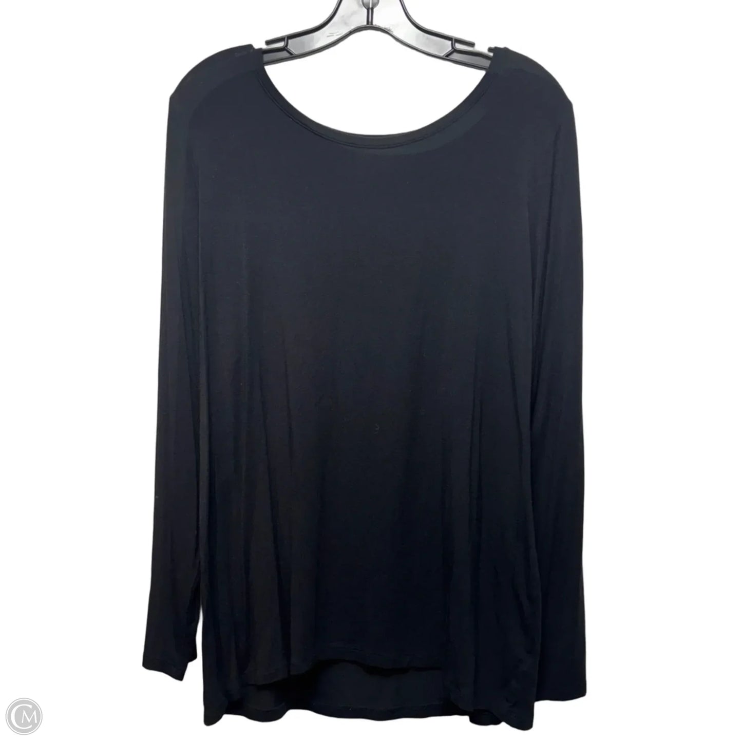 Top Long Sleeve By Talbots In Black, Size: 1x