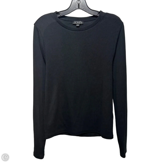 Ribbed Top Long Sleeve Basic By J. Crew In Black, Size: L