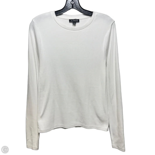 Ribbed Top Long Sleeve Basic By J. Crew In White, Size: L