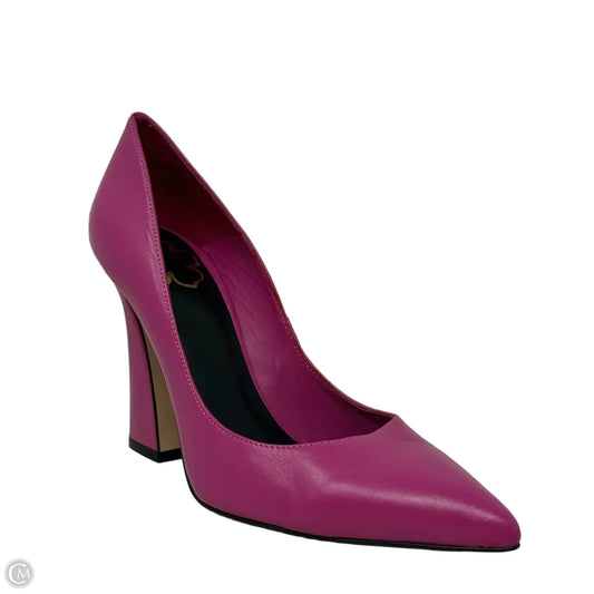 Teyma Geometric Heel Leather Court Pumps By Ted Baker In Pink, Size: 7.5 (38)