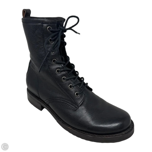 Veronica Combat Boots Designer By Frye In Black, Size: 9.5