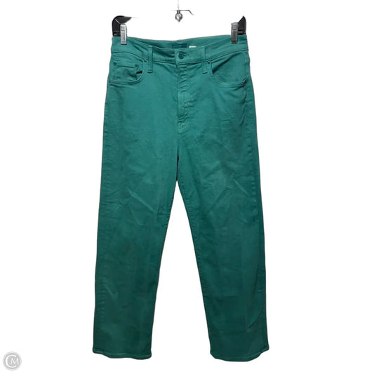 Rambler Zip Ankle Jeans Designer By Mother In Teal, Size: 8/29